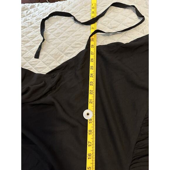 NWT Avenue Women Val Dress Short Button Tab Flutter Sleeve Size 22/24‎ Black - Picture 8 of 16